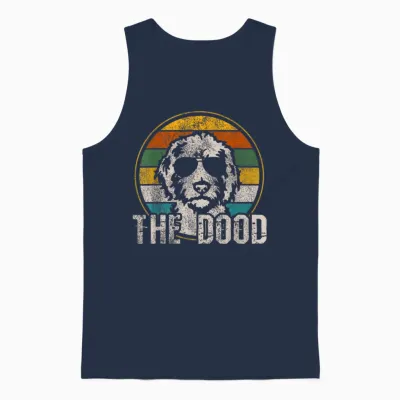 Goldendoodle - the Dood Vintage Retro Dog T-Shirt for Men Women Girls Kids Unisex Tank Top - Navy