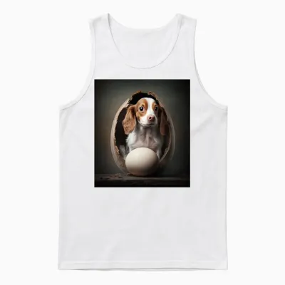 Dog in the Egg Dog in the Egg Dog in the Egg Unisex Tank Top - White
