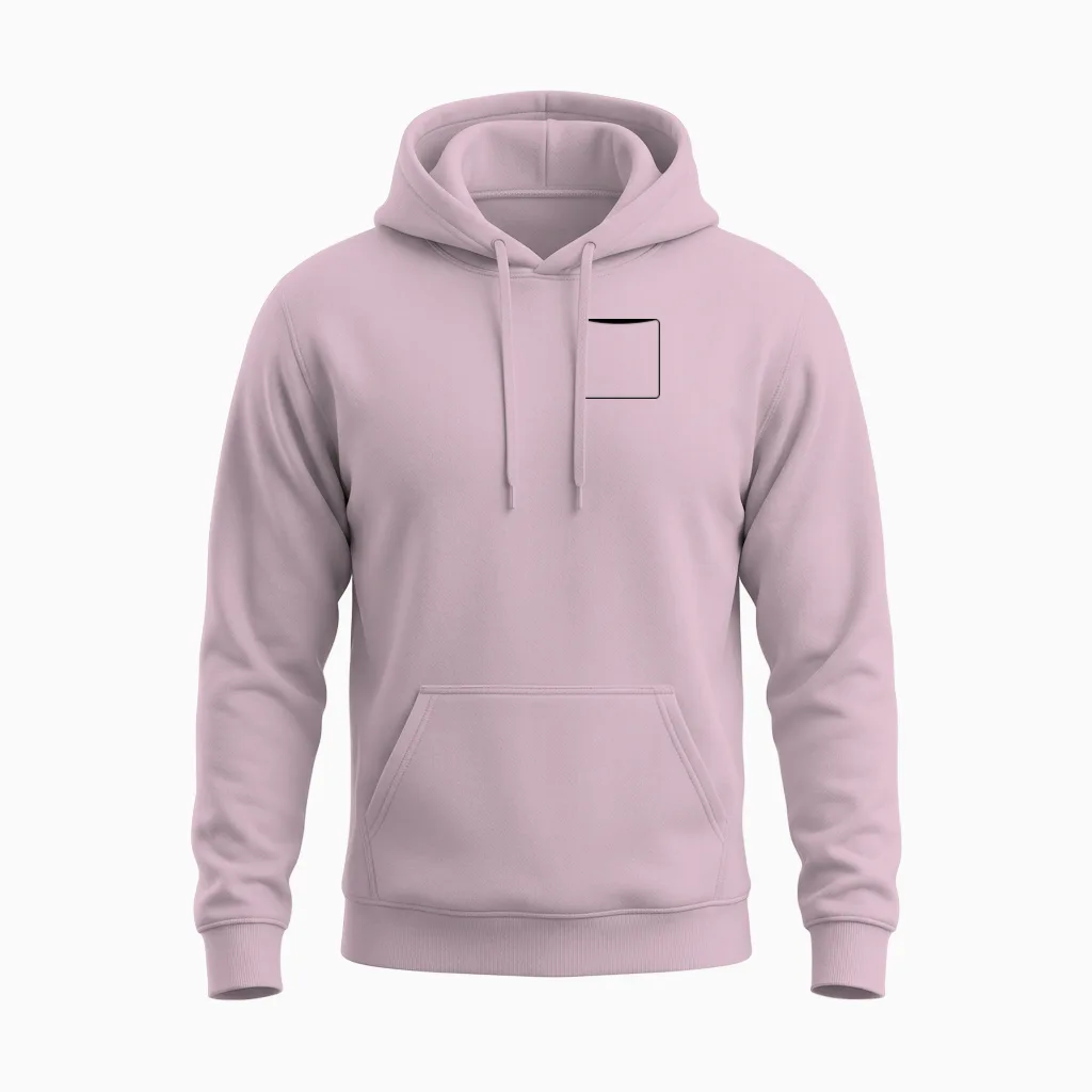 Shirt Pocket Unisex Hoodie in Light Pink