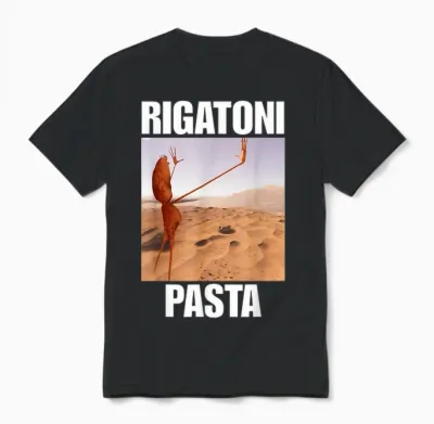 Marcus the Worm Rigatoni Pasta Unisex T-Shirt - Black