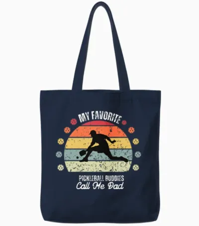 My Pickleball Buddies Call Me Dad Tote Bags - Navy