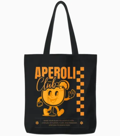 Aperoli Club Holy Spritz Aperölchen Spritztour Team Back Tote Bags - Black