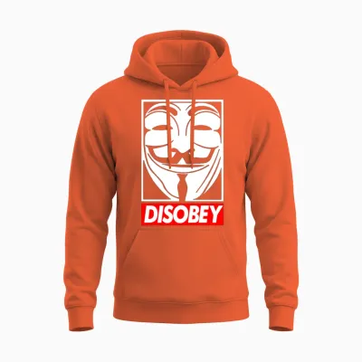 Disobey Unisex Hoodie - Orange