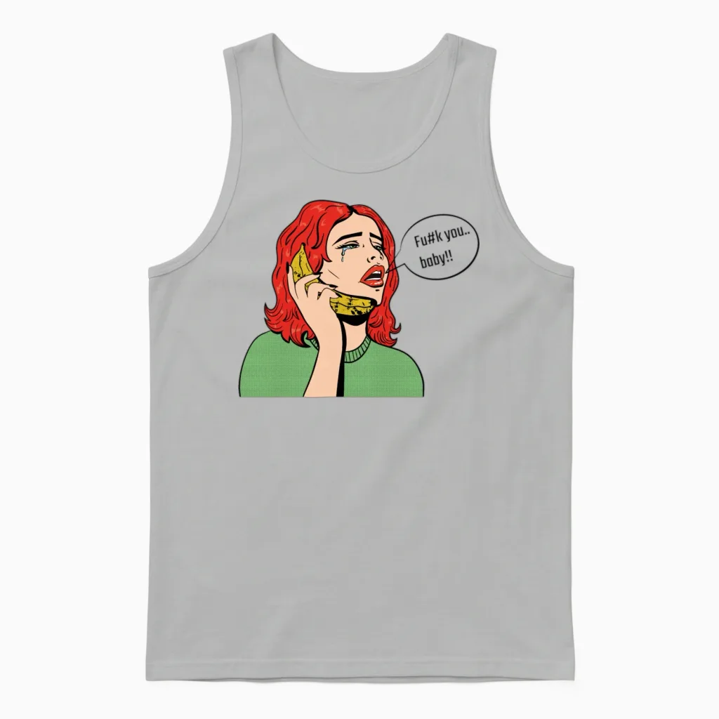 Retro Lady Unisex Tank Top in Ash
