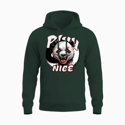 'play Nice' Beast Panda Yin Yang Gd Unisex Hoodie - Forest