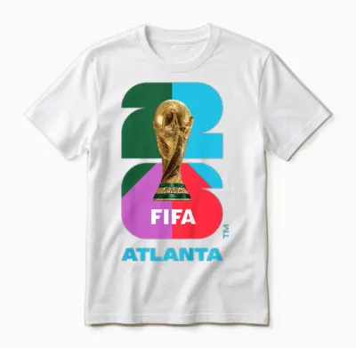 Kids Fifa World Cup26 Atlanta Trophy Color Unisex T-Shirt - White