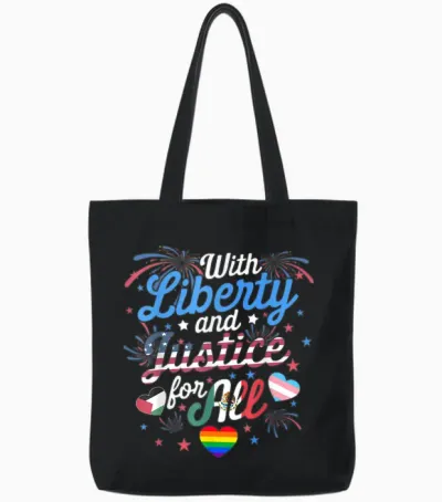 I Didn't Grow Up Saying with Liberty & Justice for All Every Tote Bags - Black