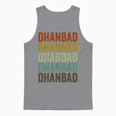 Dhanbad India Retro Vintage Unisex Tank Top - Sport Grey
