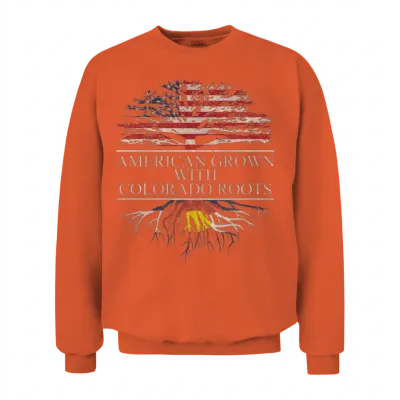 American Grown Colorado Roots Unisex Sweatshirt - Orange