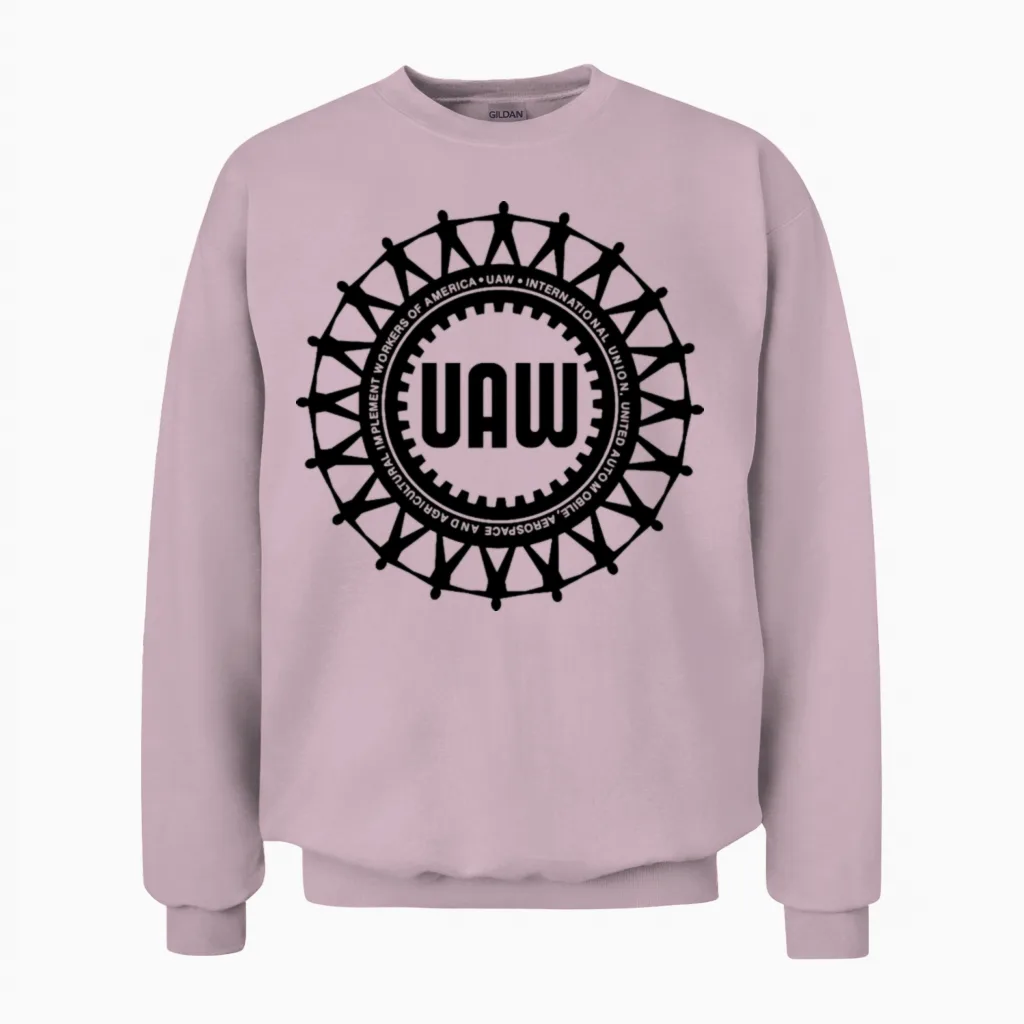 Uaw Unisex Sweatshirt in Light Pink