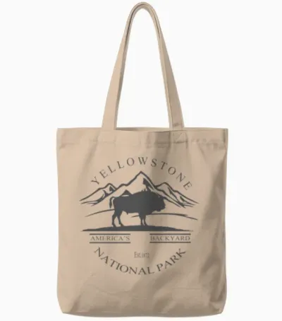 Yellowstone Tote Bags - Natural