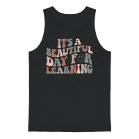 Teacher Retro — Teachers Gift Unisex Tank Top - Black – 1