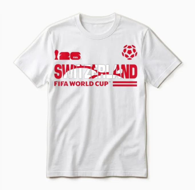 Fifa World Cup26 Qualifier Switzerland Unisex T-Shirt in White