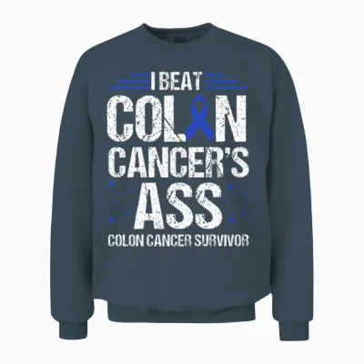 Funny Colon Cancer Awareness Unisex Sweatshirt - Dark Heather
