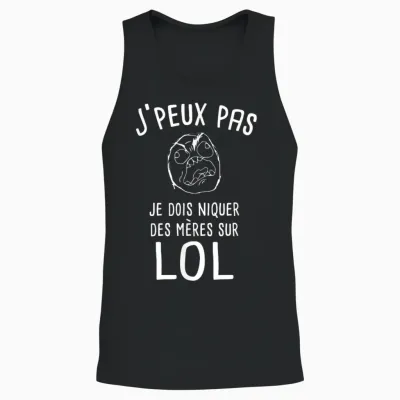 I Can't League of Legend Funny Gift Lol Gamer Geek T-Shirt, Black, S Unisex Tank Top - Black