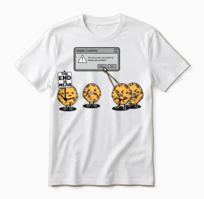 Deleting Cookies Is a Serious Threat Unisex T-Shirt - White