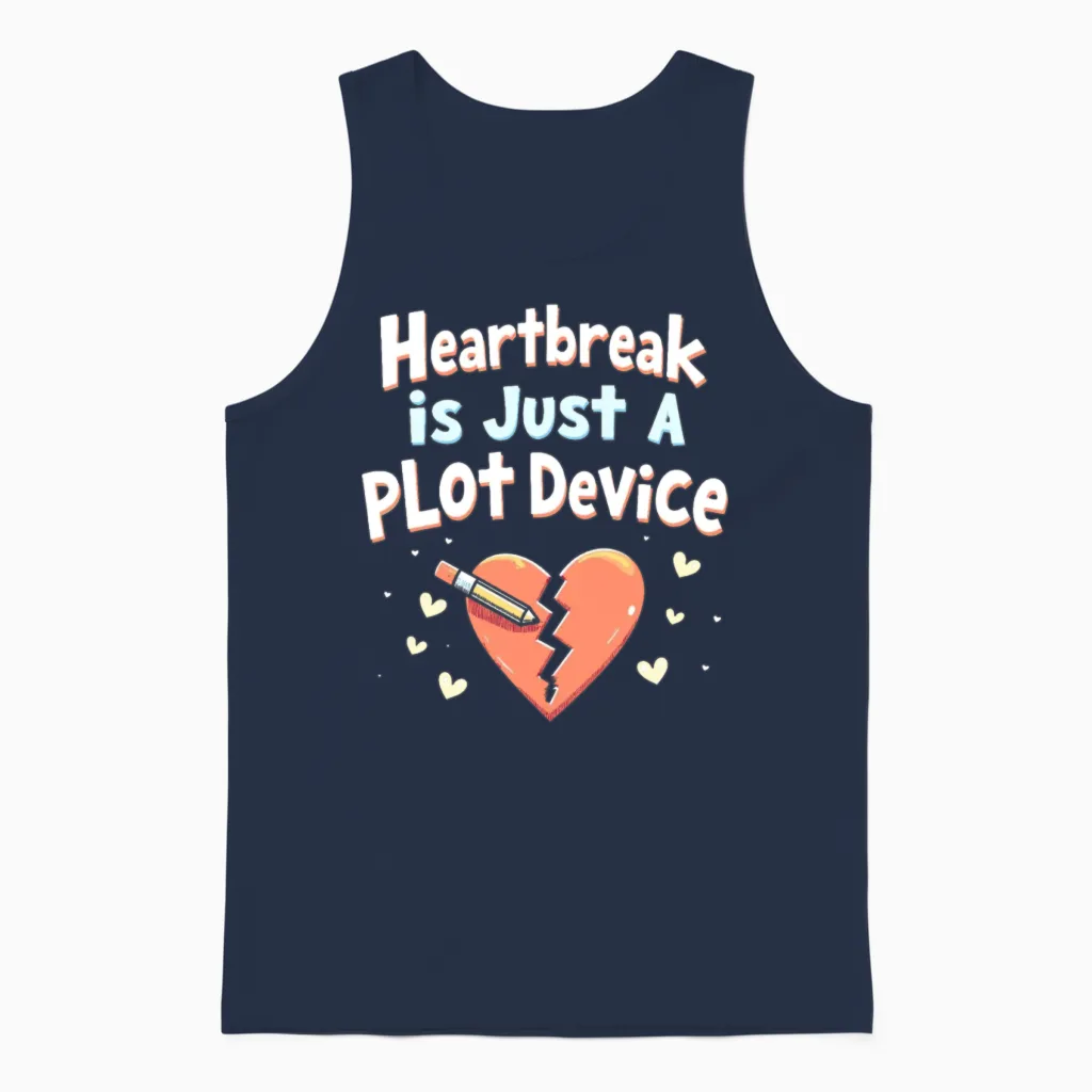 Breakup Empowerment Self-Love Fresh Starts Unisex Tank Top in Navy
