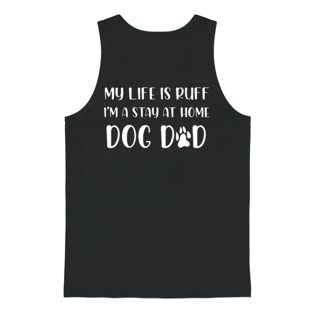 Dog Dad Gifts Best Dog Dad Ever Mens Stay at Home Unisex Tank Top - Black