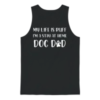Dog Dad Gifts Best Dog Dad Ever Mens Stay at Home Unisex Tank Top - Black – 1