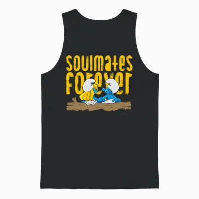 The Smurfs Gift Soulmates Forever Unisex Tank Top - Black