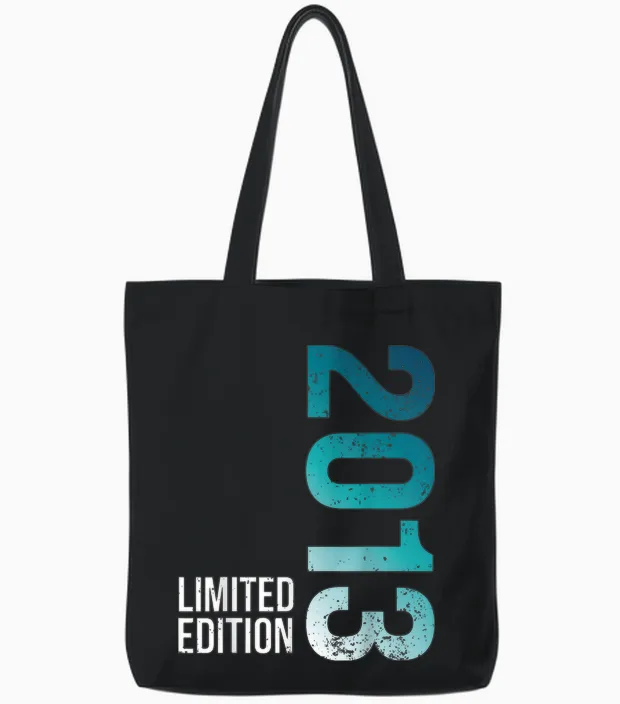 13th Birthday Boy Decoration 2013 13th Birthday Tote Bags in Black