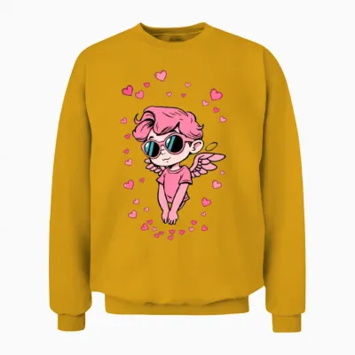 Retro Cupid Unisex Sweatshirt - Gold