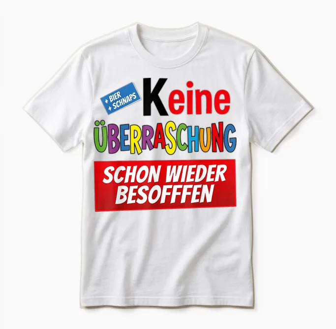 Schon Wieder Besoffen Bier Saufen Beer Keine überraschung Unisex T-Shirt in White