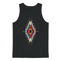 Native American Sunburst Unisex Tank Top - Black – 1