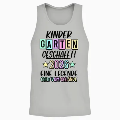 Kinder Bye Bye Kindergarten Geschafft 2025 Kita Abschluss Unisex Tank Top - Ash
