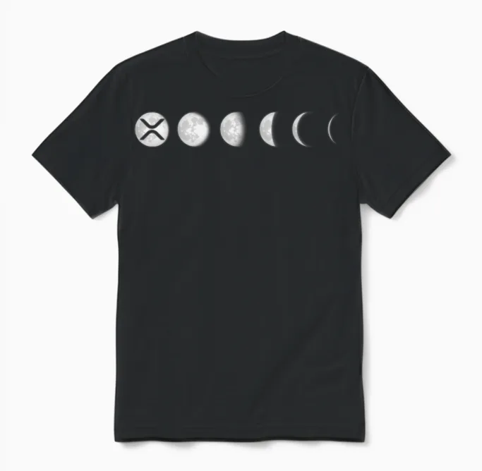 Xrp Moon Ripple Xrp Hodl Crypto Cryptocurrency Unisex T-Shirt in Black