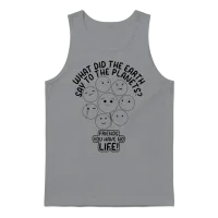 Space Travel Funny Planets - Funny Solar System Unisex Tank Top - Sport Grey – 1