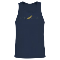 Trumpet - Trumpet Heartbeat Unisex Tank Top - Navy – 2