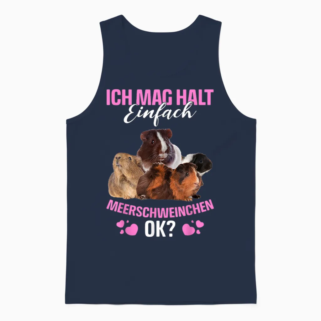 Ich Mag Halt Einfach Meerschweinchen Ok? Guinea Pig Unisex Tank Top in Navy