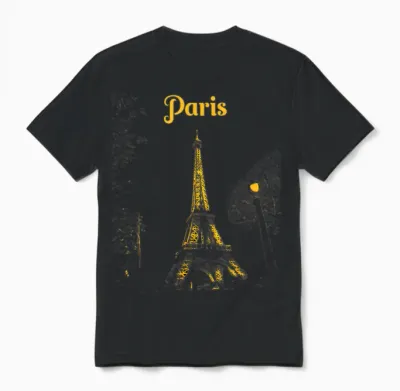 Holidays in Paris, Holidays in France, Eiffel Tower,love Paris Unisex T-Shirt - Black