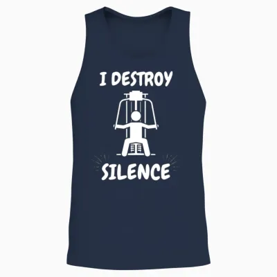 Funny Gym Unisex Tank Top - Navy