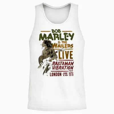Bob Marley Btrtw the Wailers Live Unisex Tank Top - White