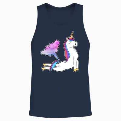 Unicorn Unisex Tank Top - Navy