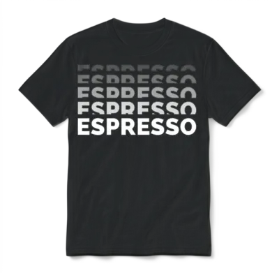 Espresso Coffee Design Unisex T-Shirt - Black