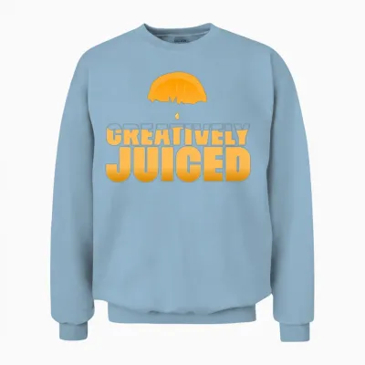Creatively Juiced Unisex Sweatshirt - Light Blue
