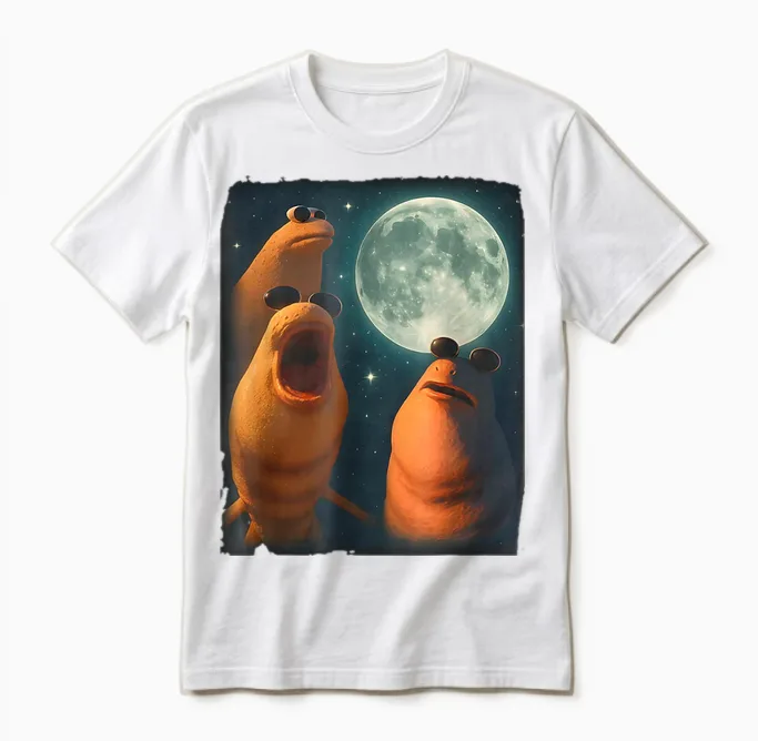 Funny Marcus the Worm Meme I Don't Like This Rock Meme Unisex T-Shirt in White