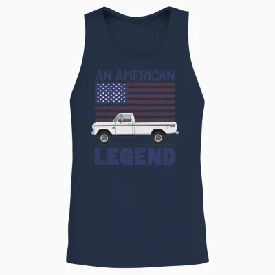 Legend Pure White Unisex Tank Top - Navy