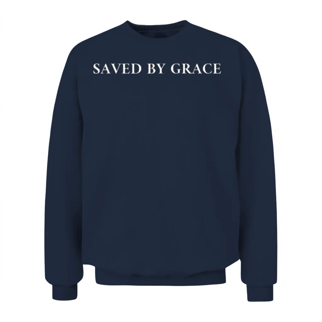 Saved by Grace Christian & Faith Unisex Sweatshirt - Navy