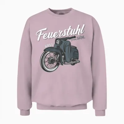 Schwalbe Feuerstuhl Aus Suhl Kr51 Mofa Kulturerbe Fahrer Ddr Unisex Sweatshirt - Light Pink