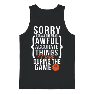 Funny Basketball Player Design Unisex Tank Top - Black