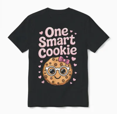 One Smart Cookie Funny Chocolate Chip Cookie Unisex T-Shirt - Black