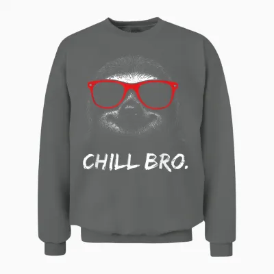 Chill Bro – Lustiges Faultier Mit Sonnenbrille Gamer Unisex Sweatshirt - Graphite Heather