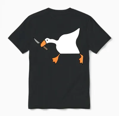 Funny Goose Murder Funny Unisex T-Shirt - Black