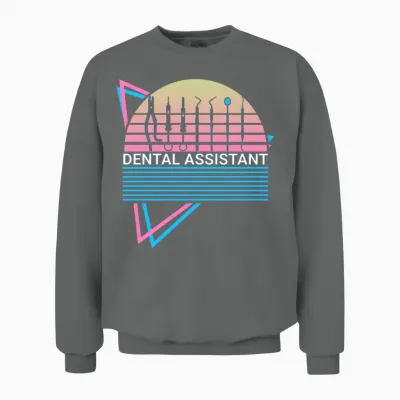 Dental Assistant Retro Unisex Sweatshirt - Graphite Heather