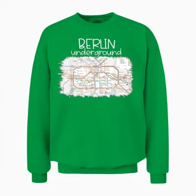 Berlin Underground Touristen Souvenir Andenken Berlin U-Bahn Unisex Sweatshirt - Irish Green
