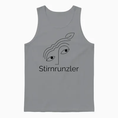Stirnrunzler Leaf (black) Unisex Tank Top - Sport Grey